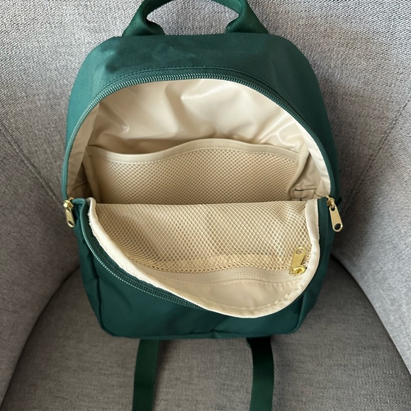 Small Backpack in Hunter Green - Canvelle main image 6